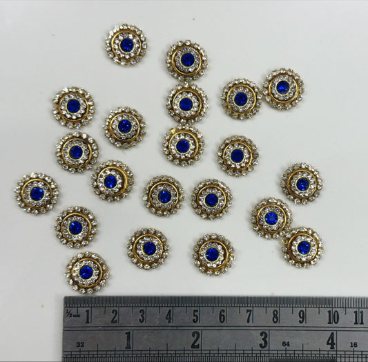 Buttons 10 pieces - Blue