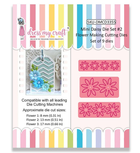 Mini Daisy Die Set #2 - Flower Making Cutting Dies