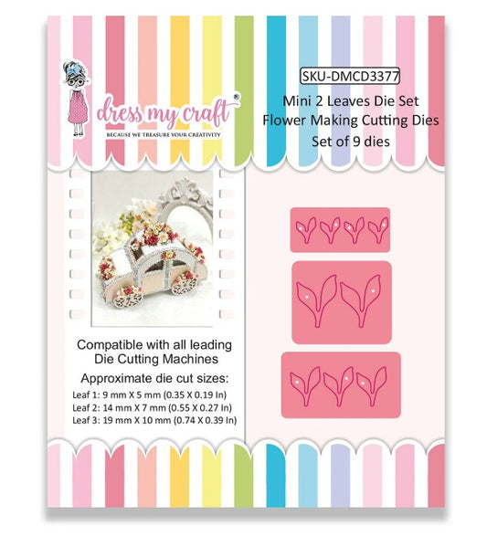Mini 2 Leaves Die Set - Flower Making Cutting Dies