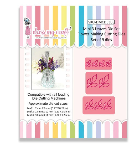 Mini 3 Leaves Die Set - Flower Making Cutting Dies