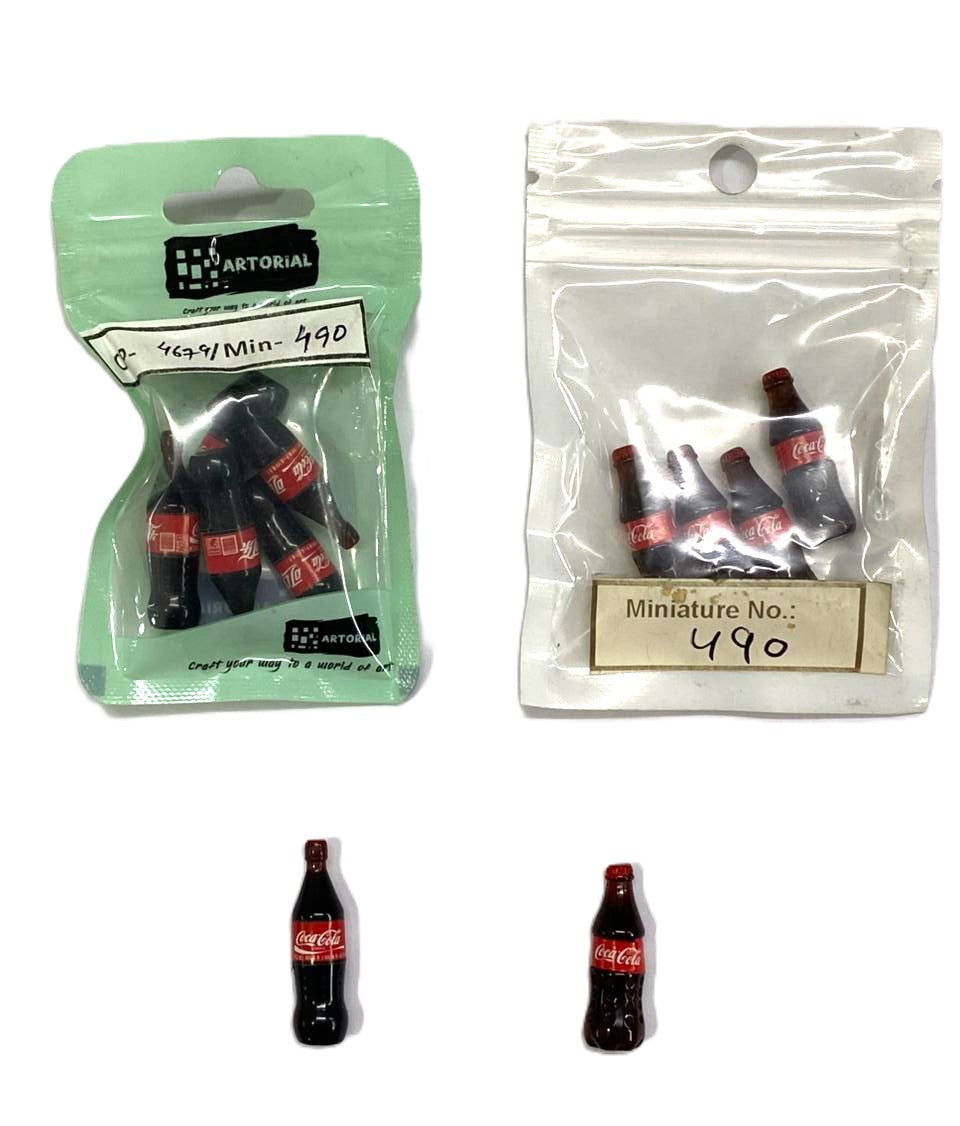 Coke Bottles Miniature, 5 pieces, Design 490