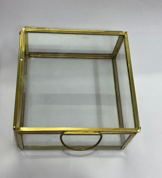 Vintage Glass Box – 4 x 4 x 2 inch