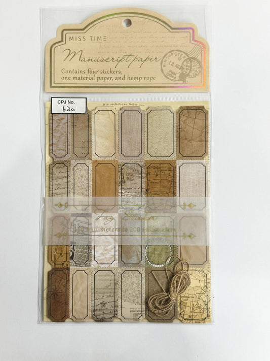 Vintage Tag Stickers Sheet – CPJ620