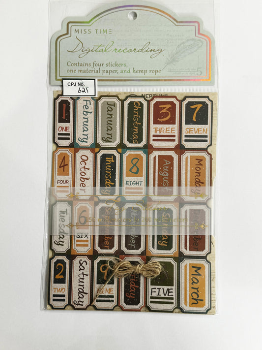 Vintage Tag Stickers Sheet – CPJ621