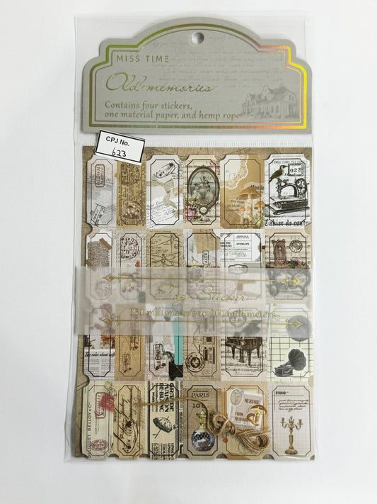 Vintage Tag Stickers Sheet – CPJ623