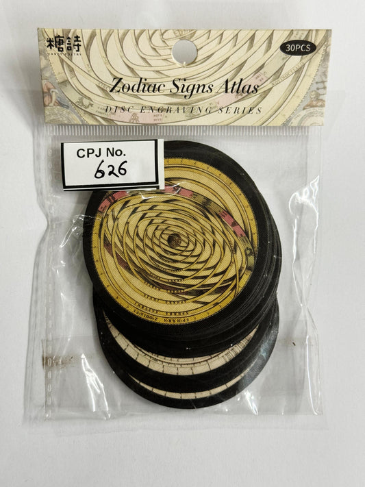 Retro Circle Paper Cutout Stickers – CPJ626