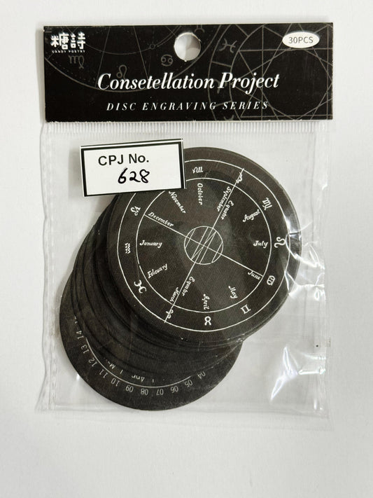 Retro Circle Paper Cutout Stickers – CPJ628