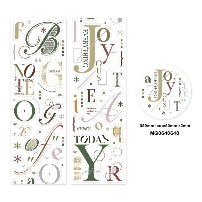 MGZC LETTER TAPE Stickers – CPJ657