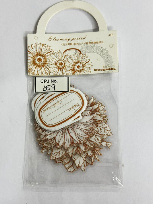 BLOOMING FLOWER Stickers – CPJ659