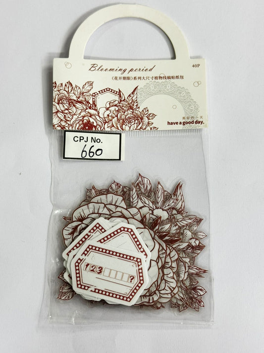 BLOOMING FLOWER Stickers – CPJ660