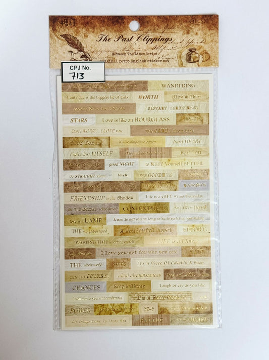 Original Retro English Sticker – CPJ713