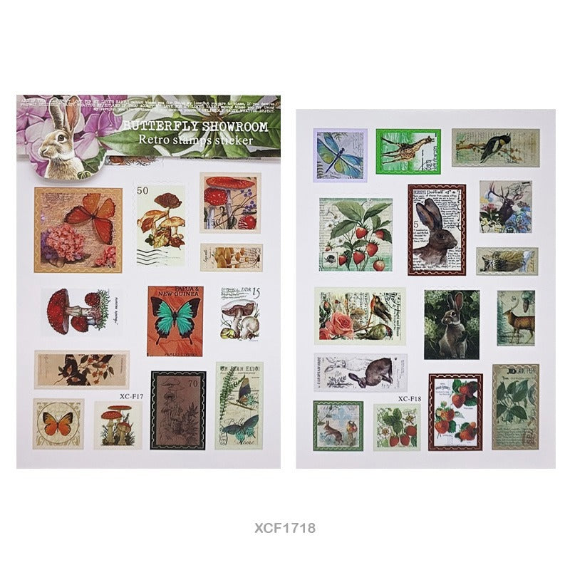 Butterfly Showroom Retro Stamp Sticker – CPJ722