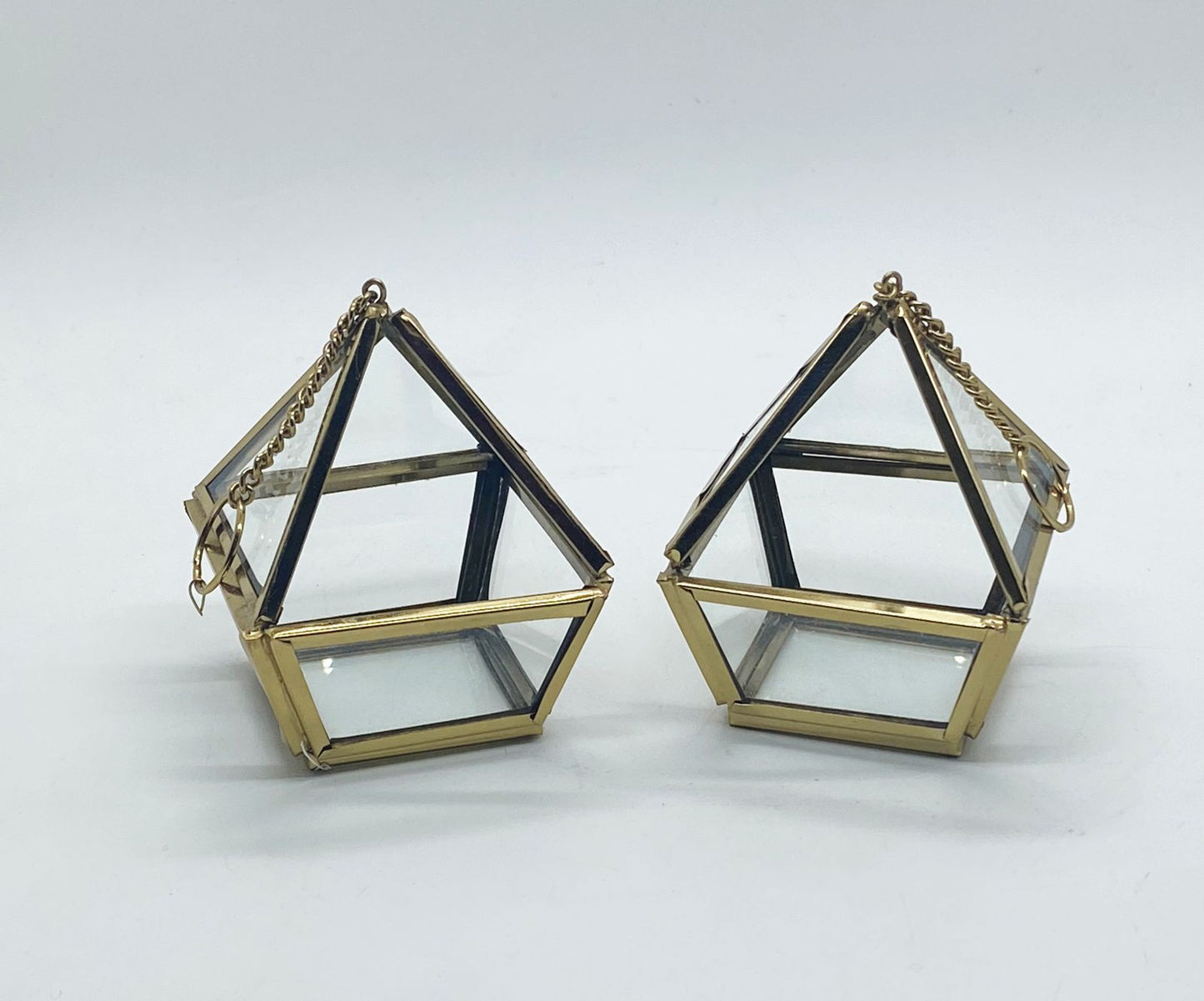 Vintage Glass Box Set for Ring – 2 pieces