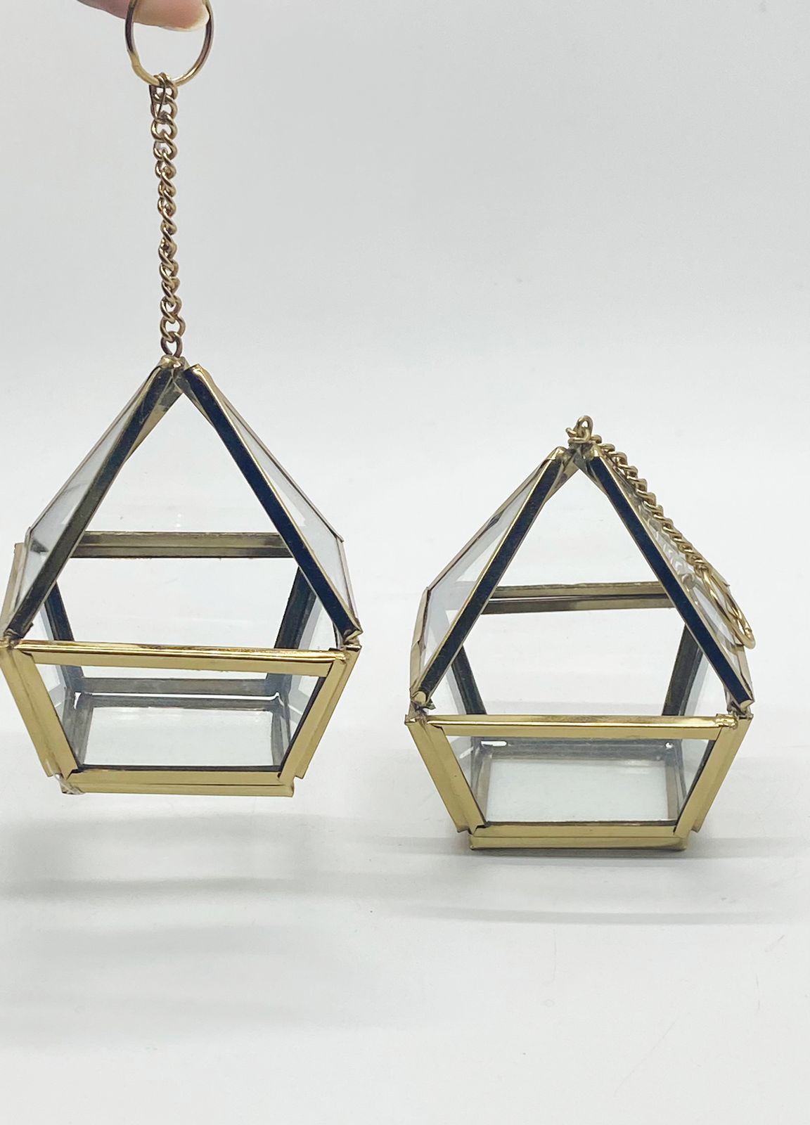 Vintage Glass Box Set for Ring – 2 pieces