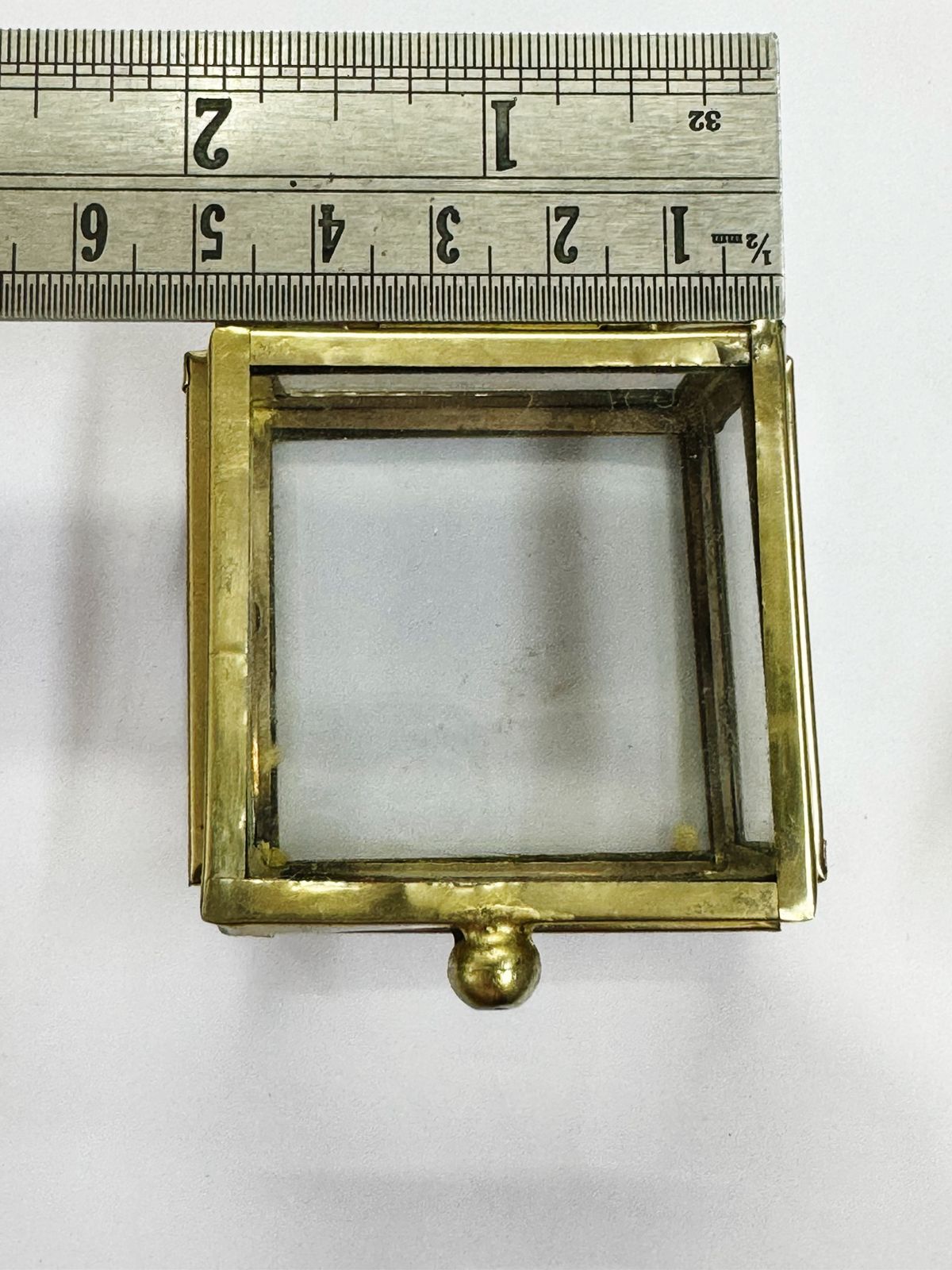 Vintage Glass Box Set for Ring –- 2 pieces