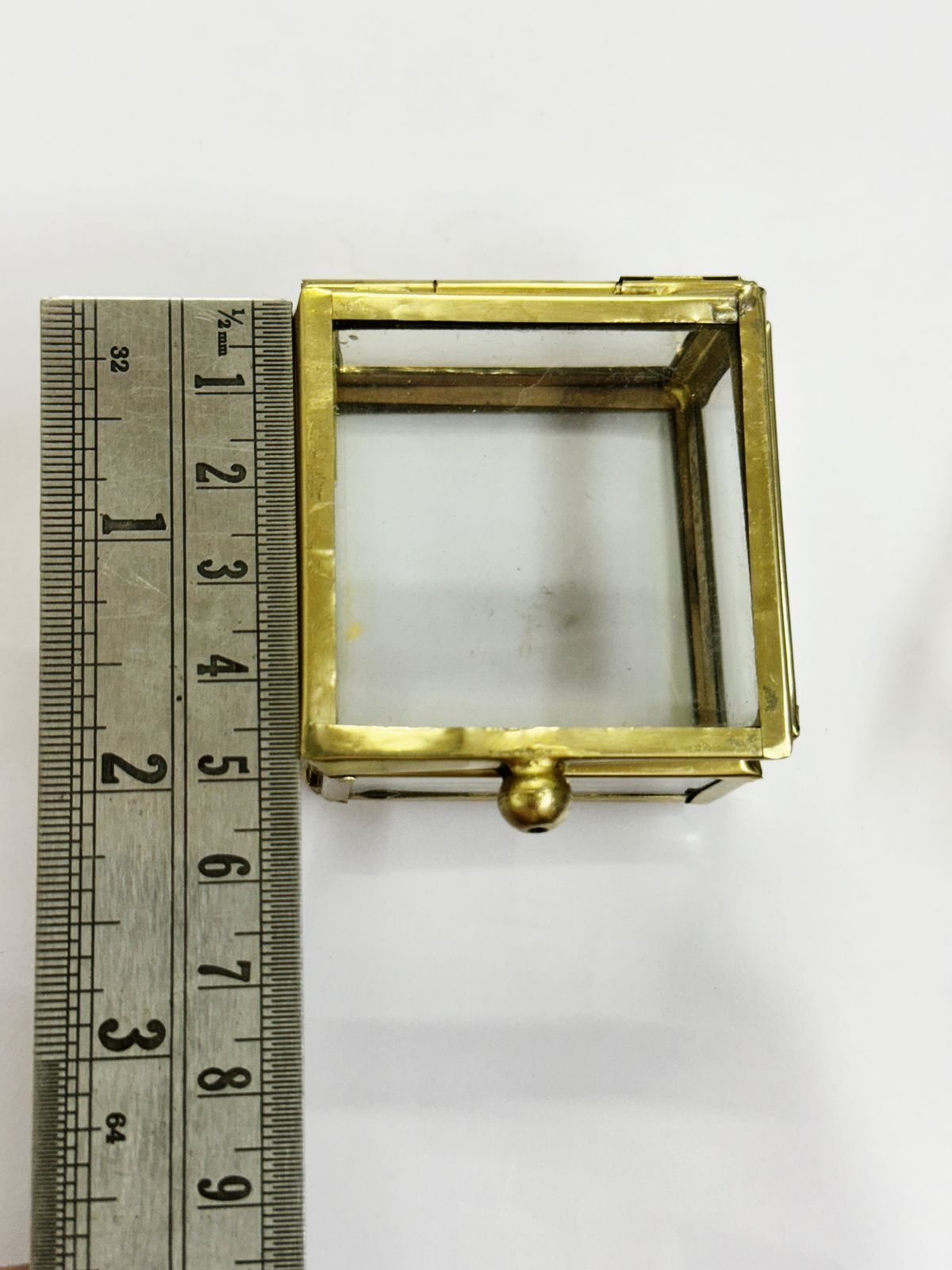 Vintage Glass Box Set for Ring –- 2 pieces