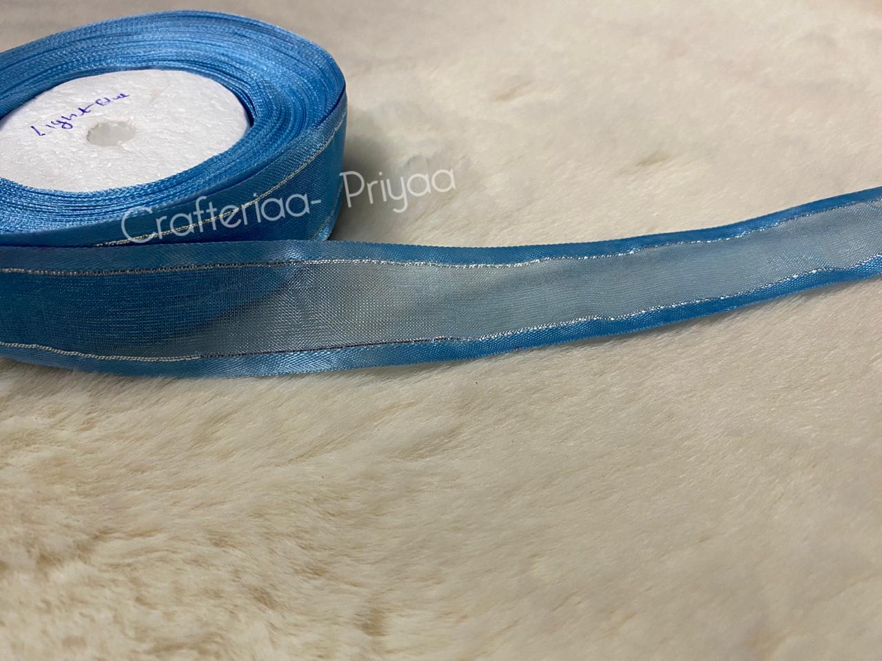 Organza-Ribbon-1-inch-color – light-blue
