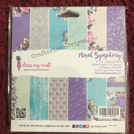 Floral Symphony – 6″ X 6″ Paper Pad