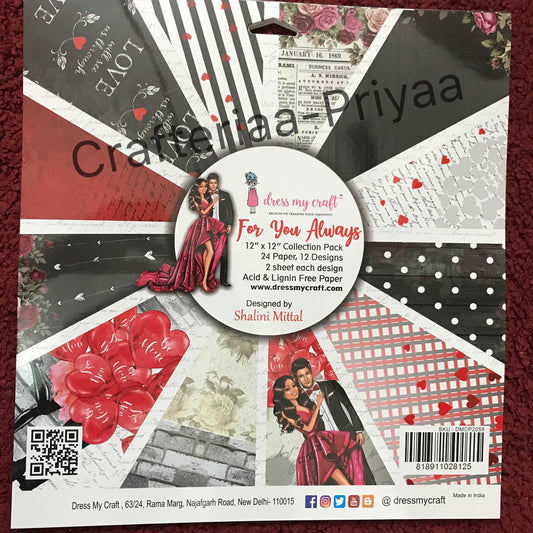 For You Always 12″ x 12″ Paper Pad