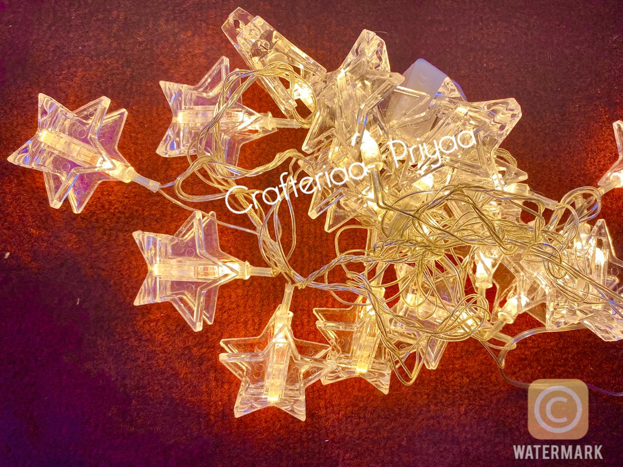 Photo Clip Lights for Decoration -1 Piece - 16 Clips- Star