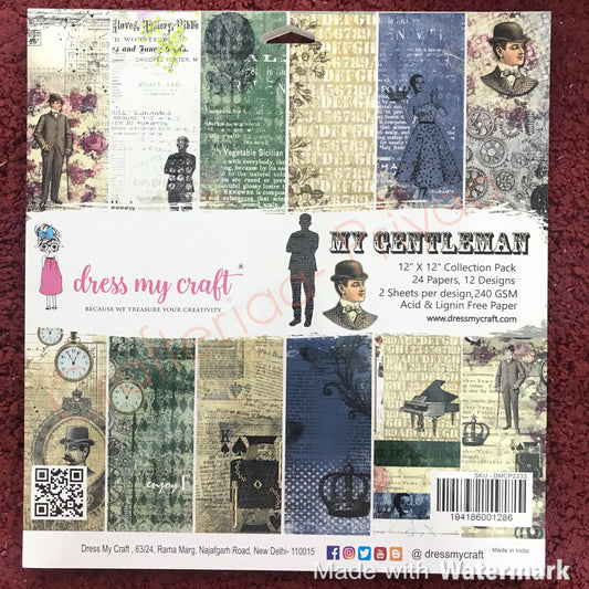 My Gentleman – 12X12 Paper Pad