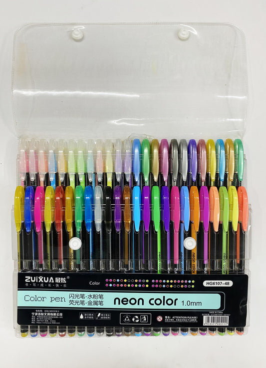 Neon Pens Set- 48 Pieces
