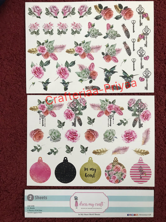 In My Heart Motif Sheet