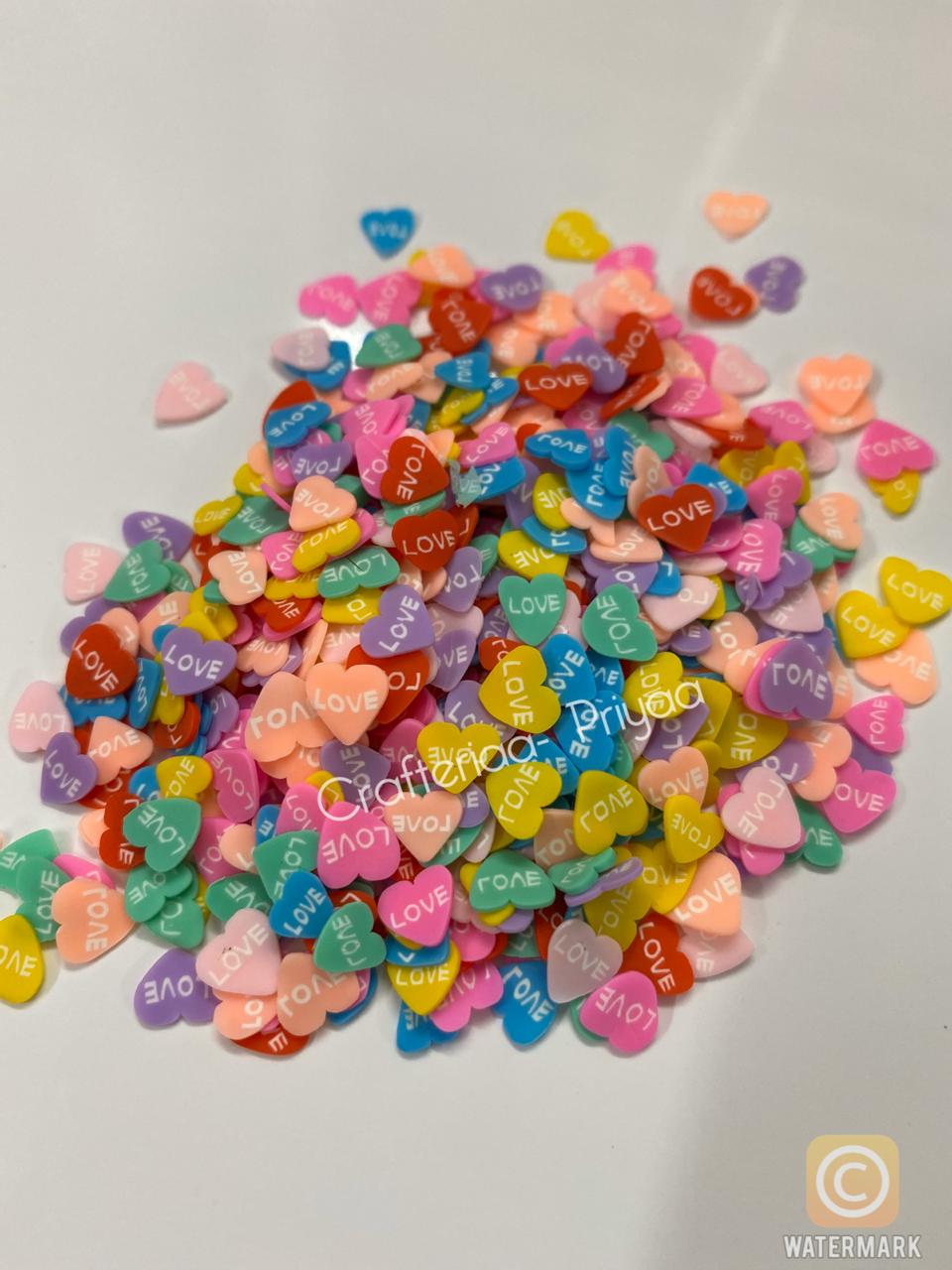 Printed Hearts-10g + FREE STORAGE JAR