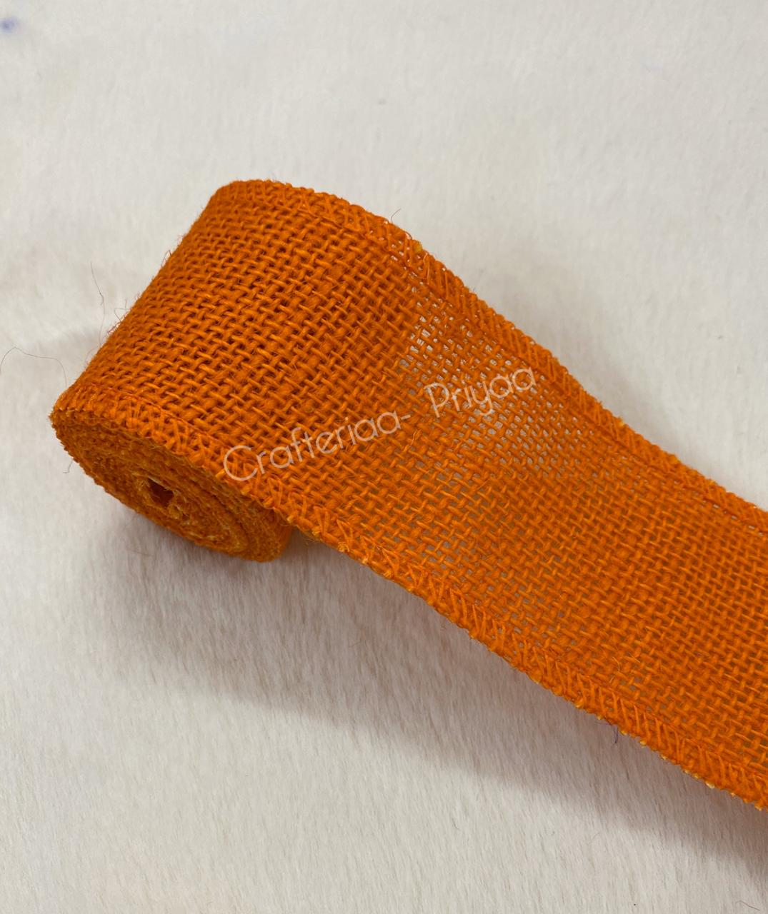 Jute Lace- 1 roll- 2 mtr- Orange
