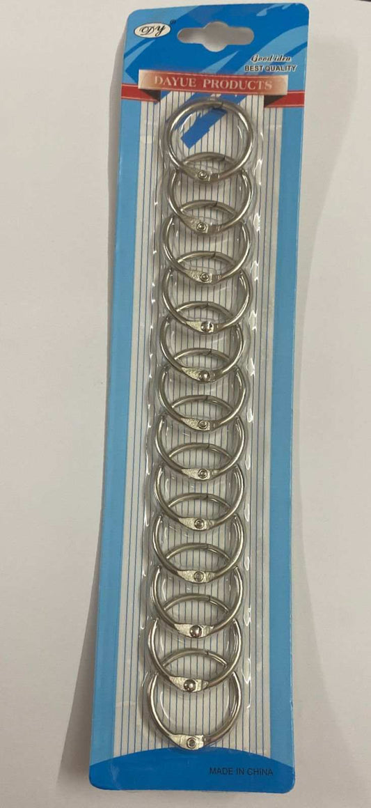 Scrapbook Rings- Size: 25 mm-12pieces