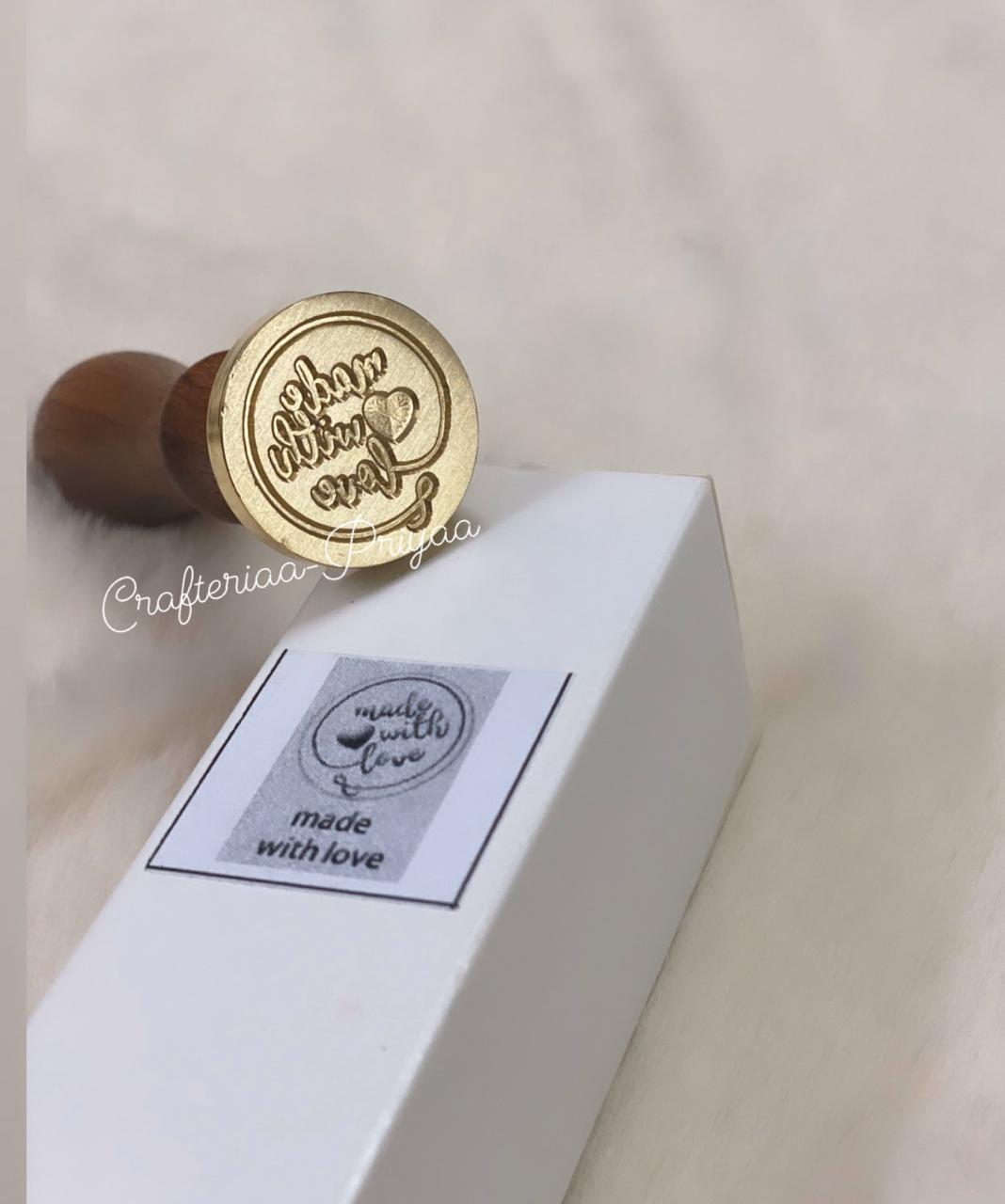 Wax Seal Stamp- MADE WITH LOVE design no. -12