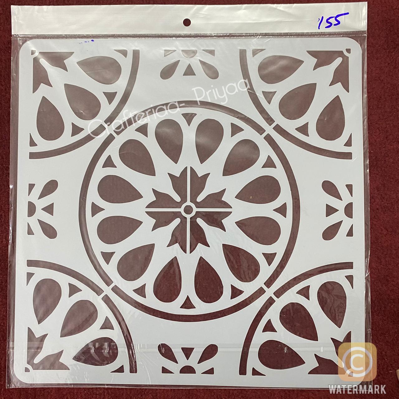 12×12 inch – Stencil Design – 155