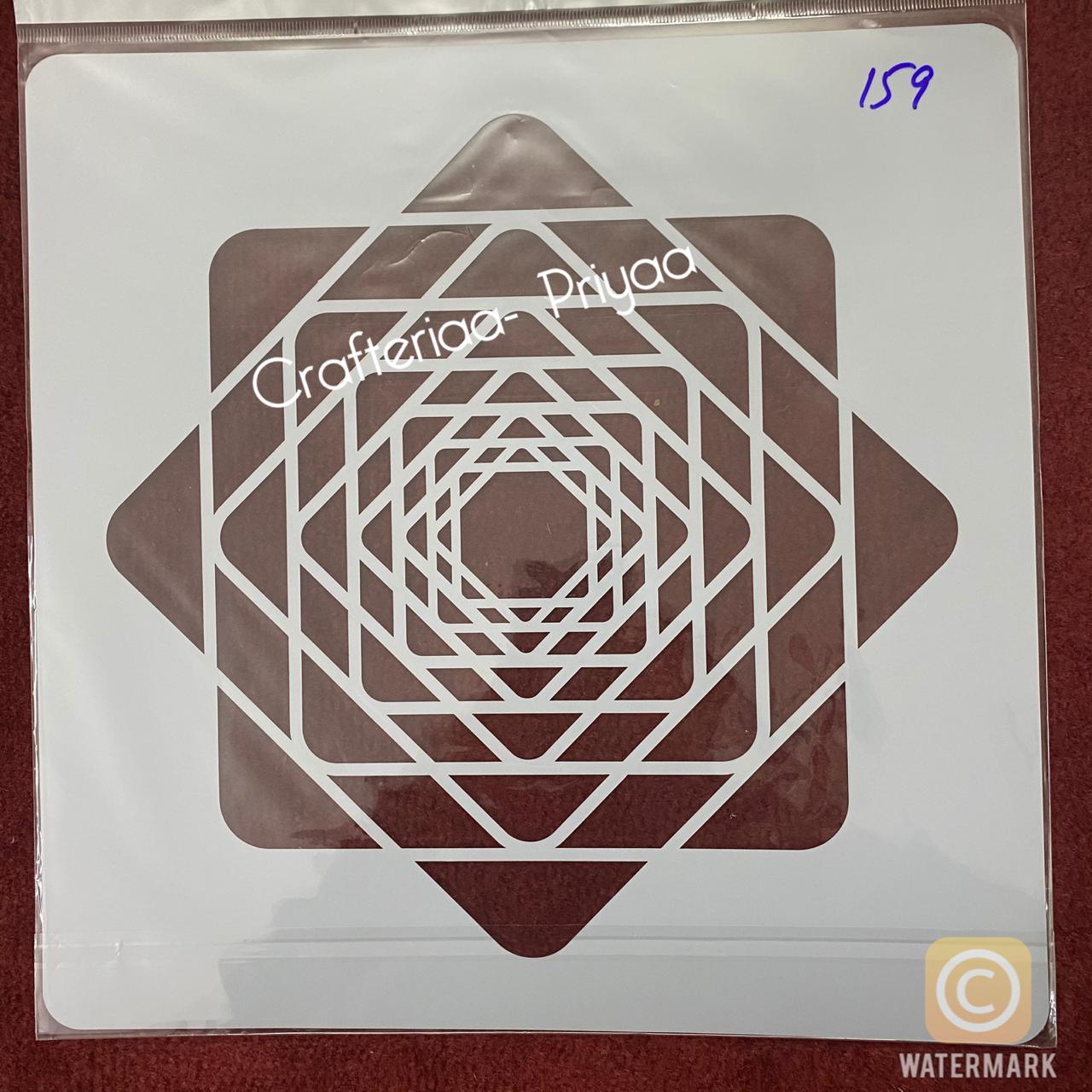 12×12 inch – Stencil Design – 159