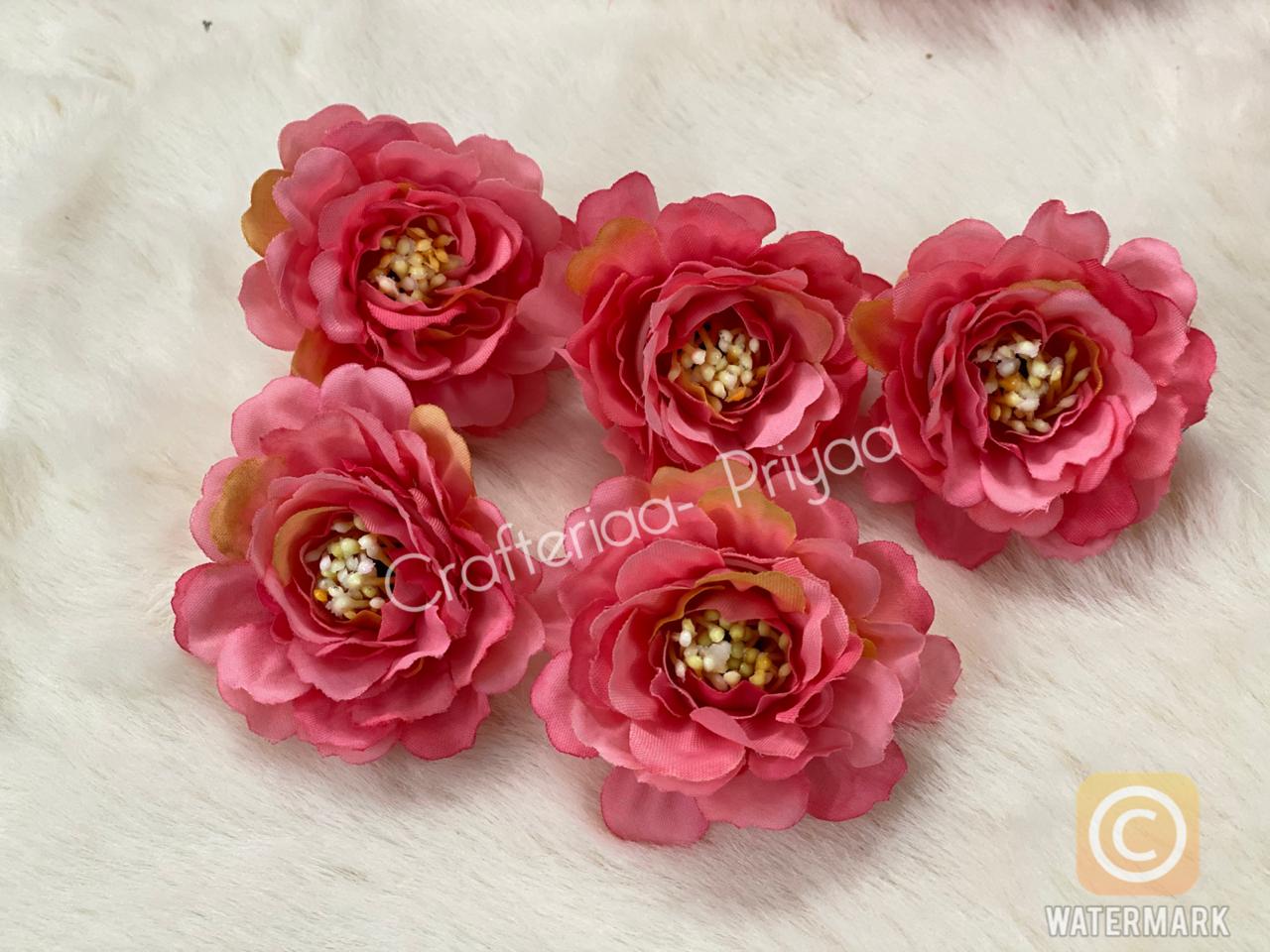 Fabric Flower- 5 Pieces- D44