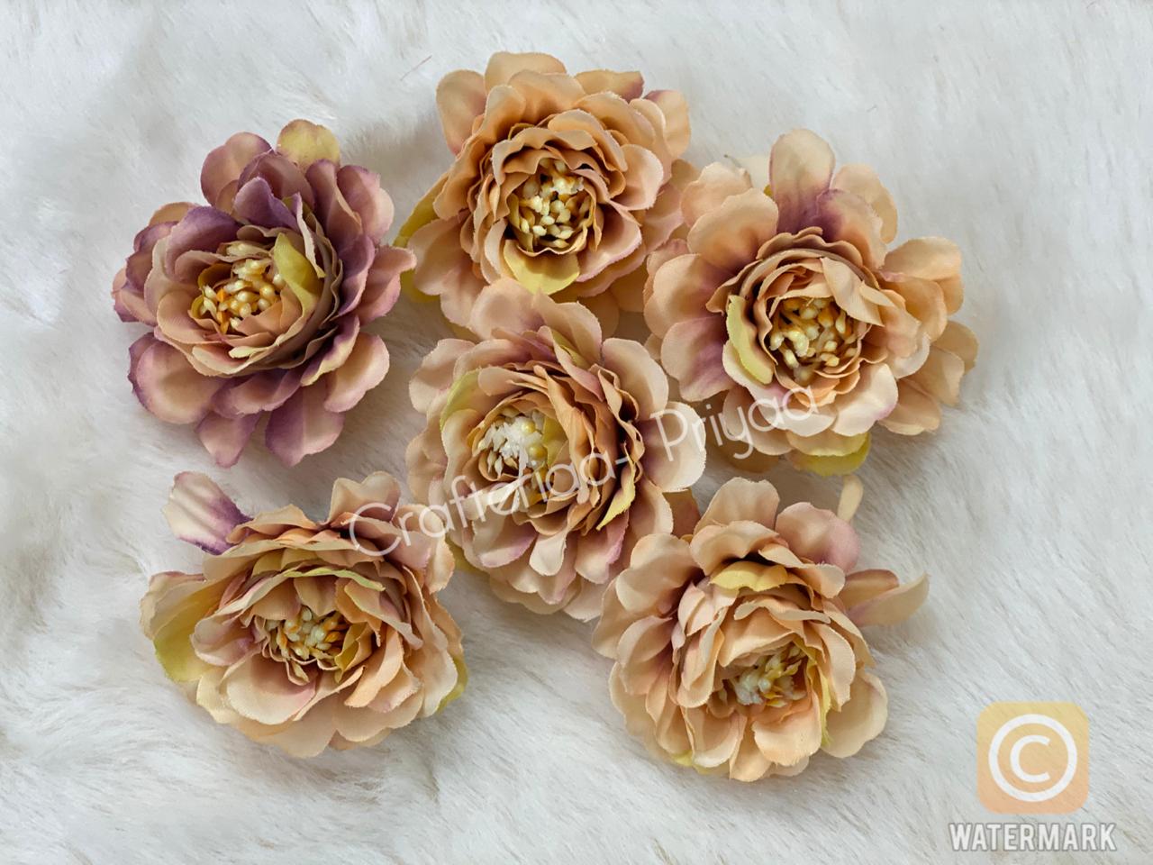 Fabric Flower- 5 Pieces- D45