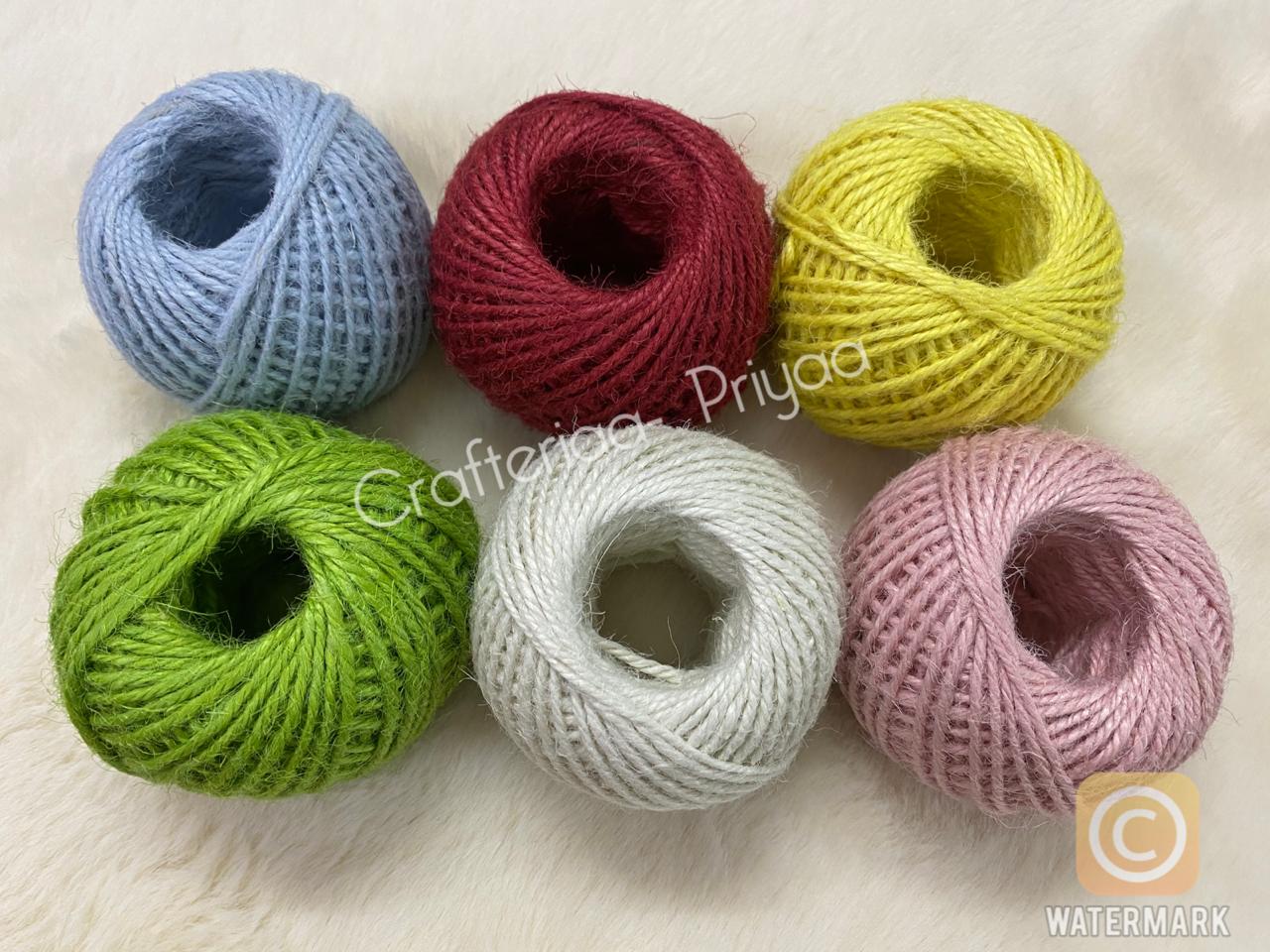 Jute Thread Combo- 6 roll- 50 mtrs each roll- D2