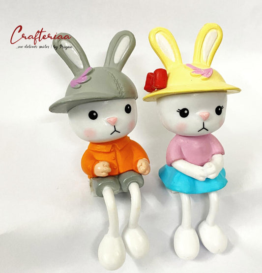 Rabbit couple – miniature 2 pieces – design 30