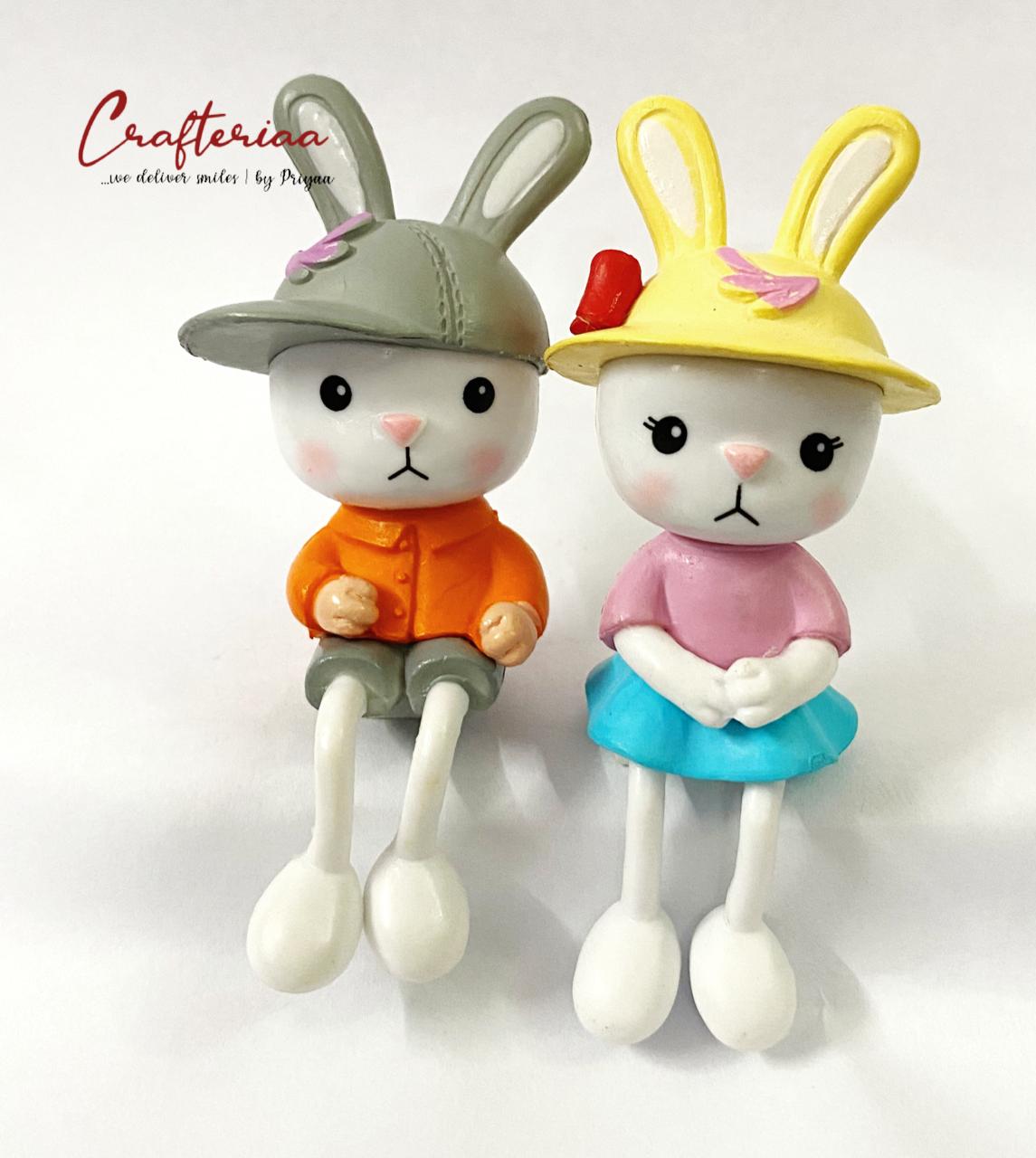 Rabbit couple – miniature 2 pieces – design 30