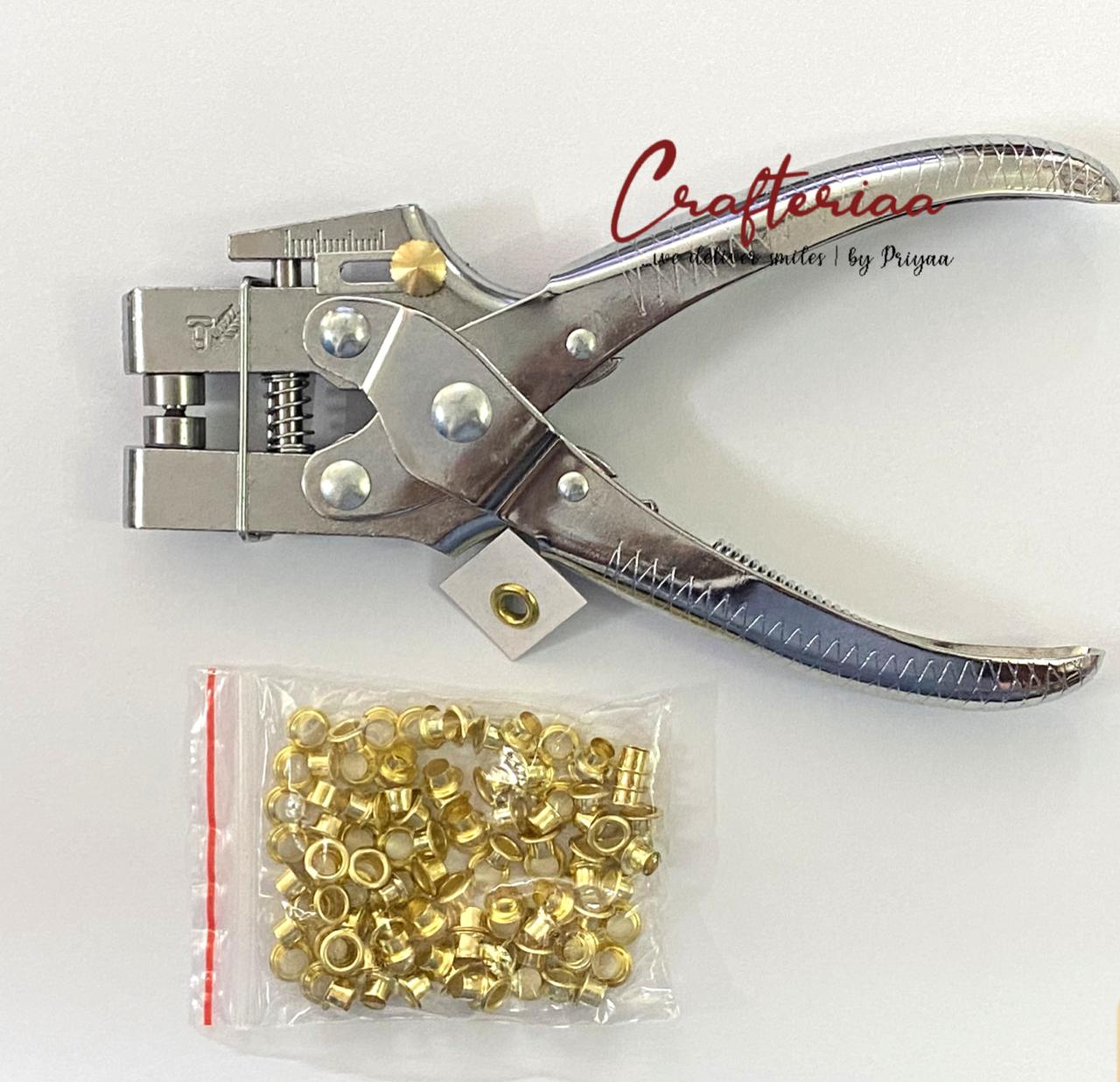 Eyelet Paper Punch + 100 Eyelets FREE