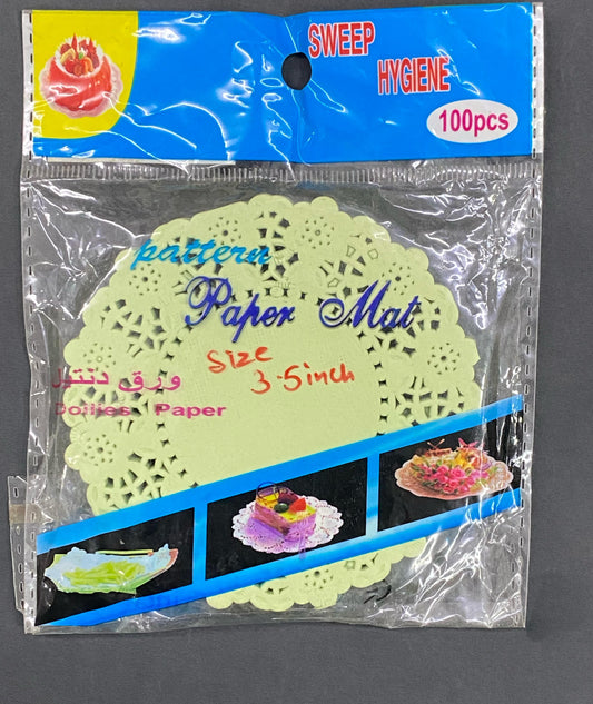 Paper Lace Doilies -3.5 Inch- 1 pack – Green