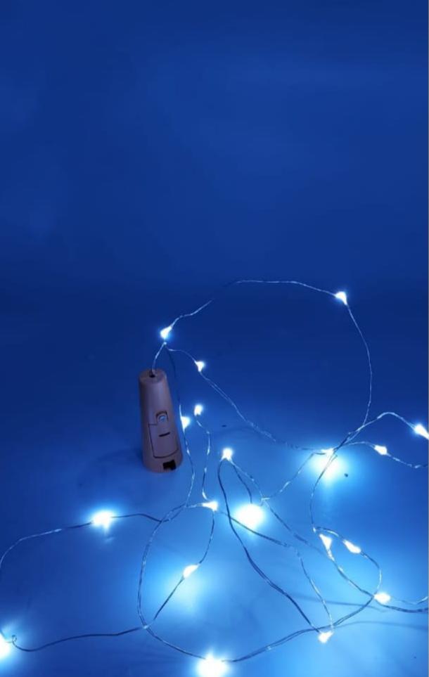 Battery operated Cork Lights -1 Piece- White