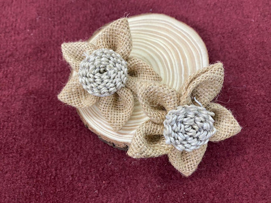 Jute Flowers- 2 Pieces shade -Jute color