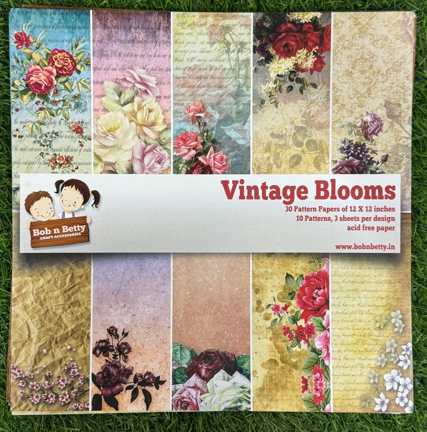 Vintage Blooms 12″X12″, 30/pkg