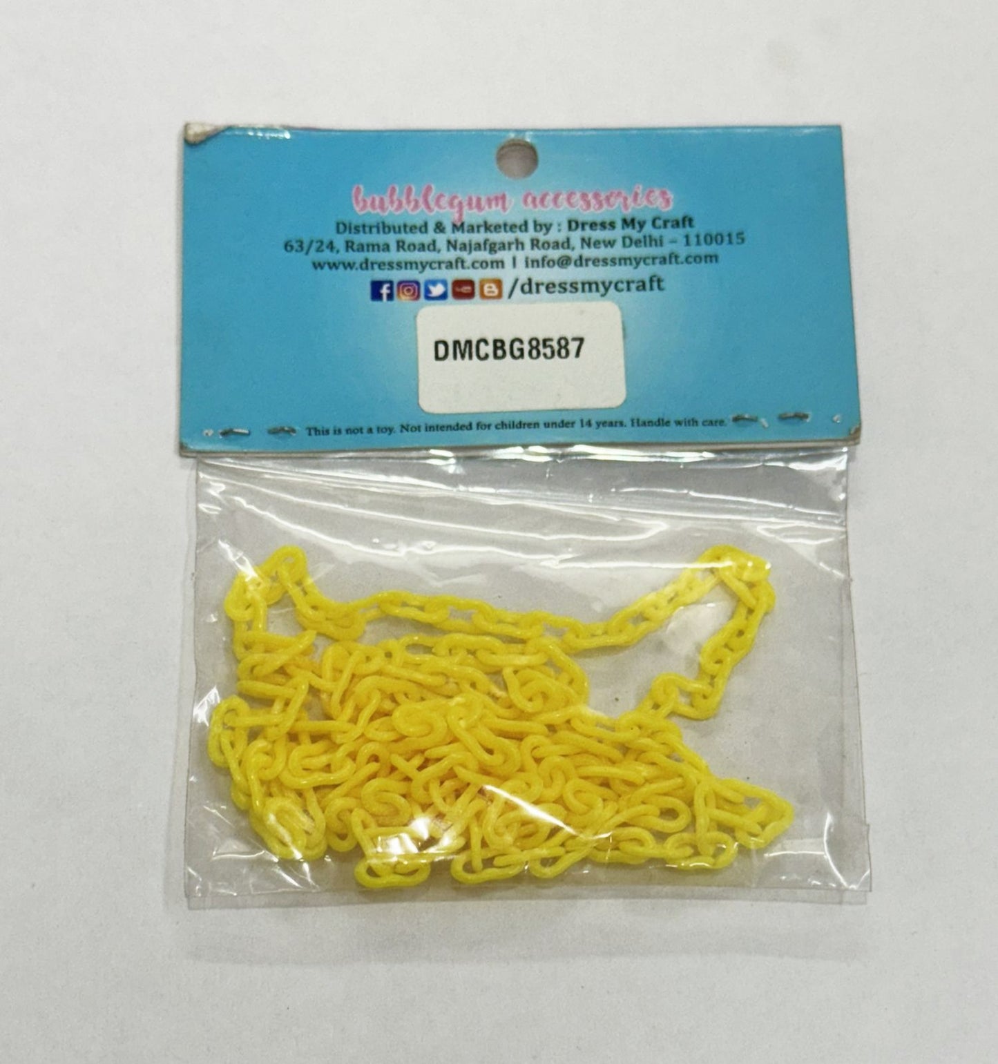 Acrylic Chain - Bright Yellow