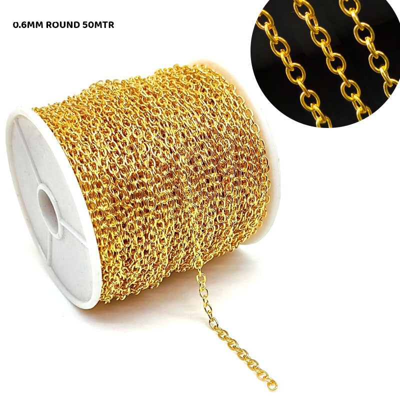 Metal Chain- Gold- 50 mtr