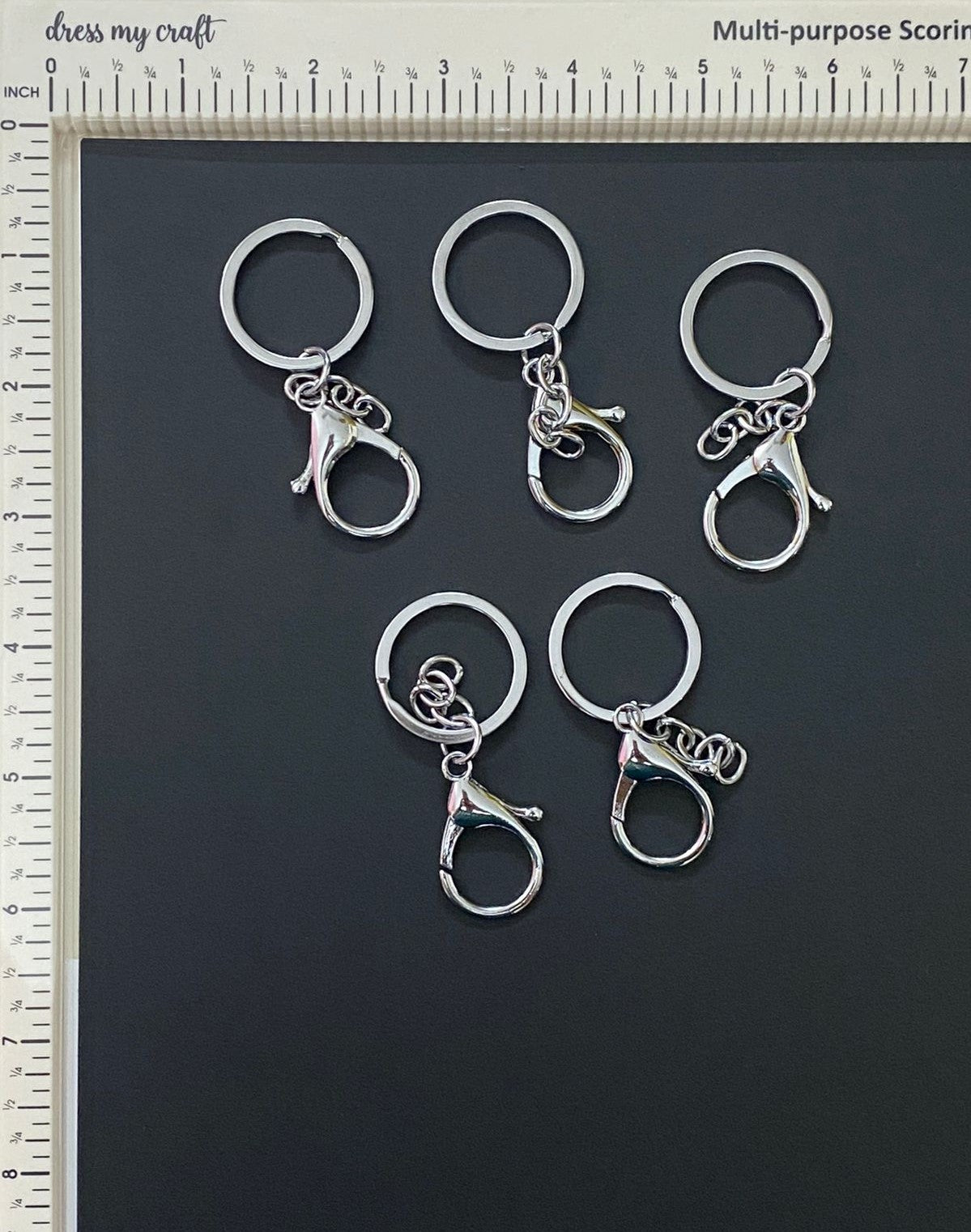 Key rings- 5 pieces- Silver