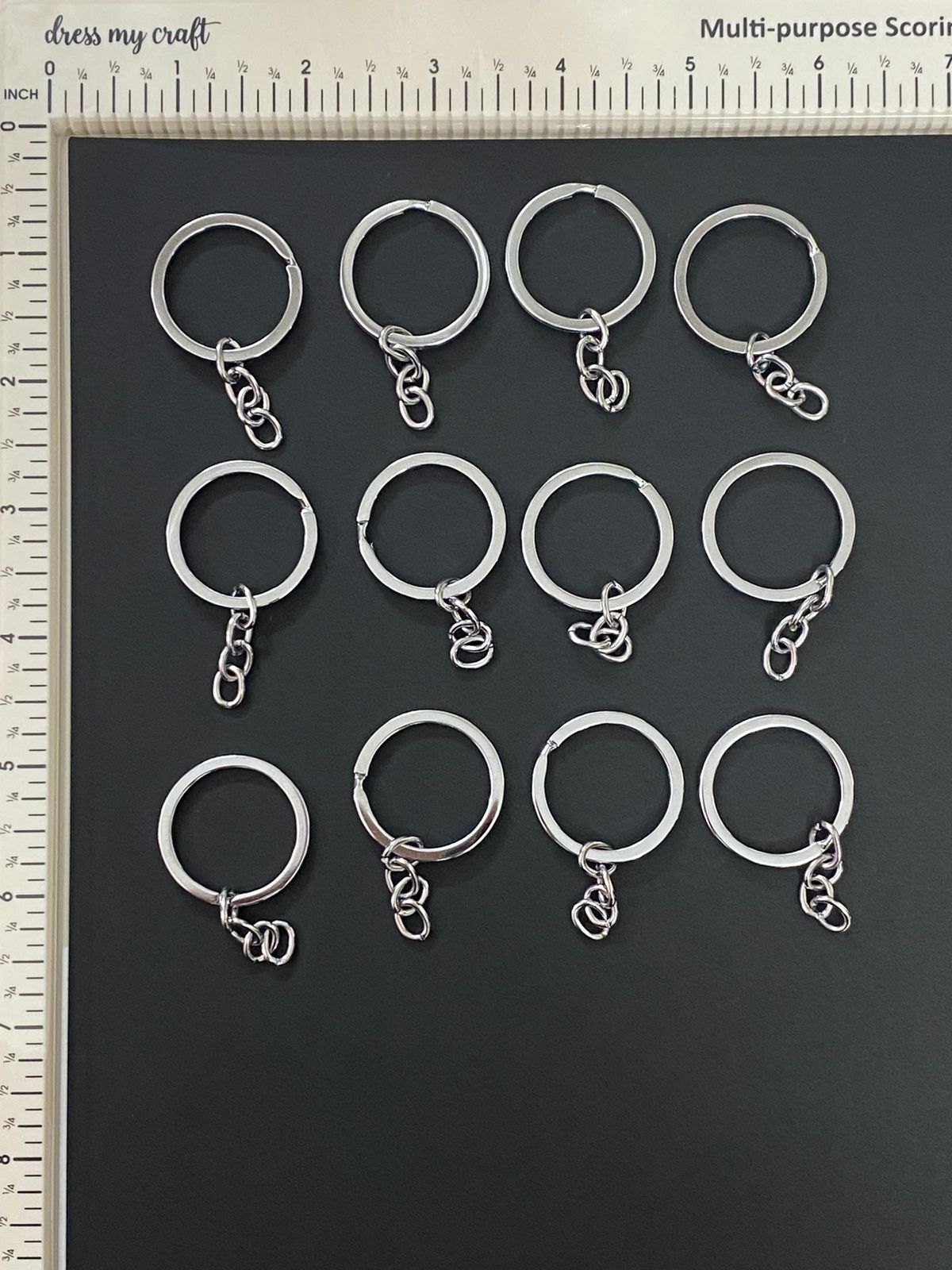 Key rings- 12 pieces- Silver