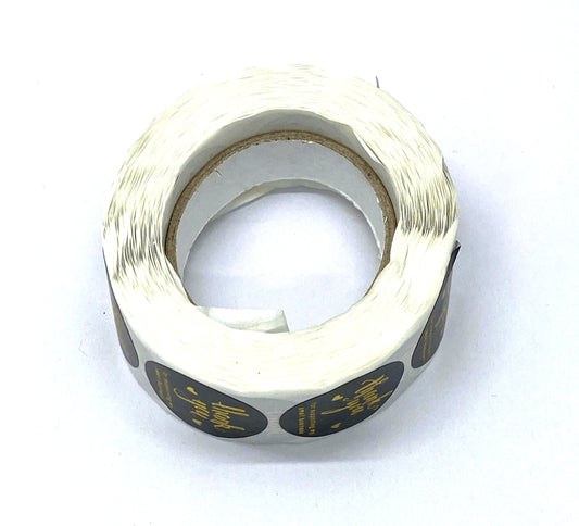 Thank you Sticker – 500 pieces – Black Foil- 1 Roll