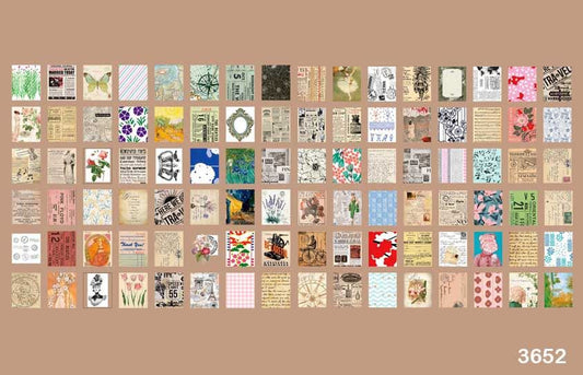 Vellum Ephemera Set of 365 sheets- (5×4 cm)- Design 2