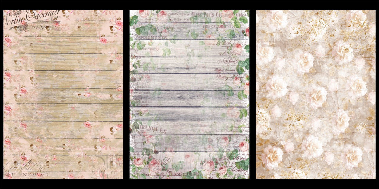 Shabby Vintage Wood- A4- 18 Sheets